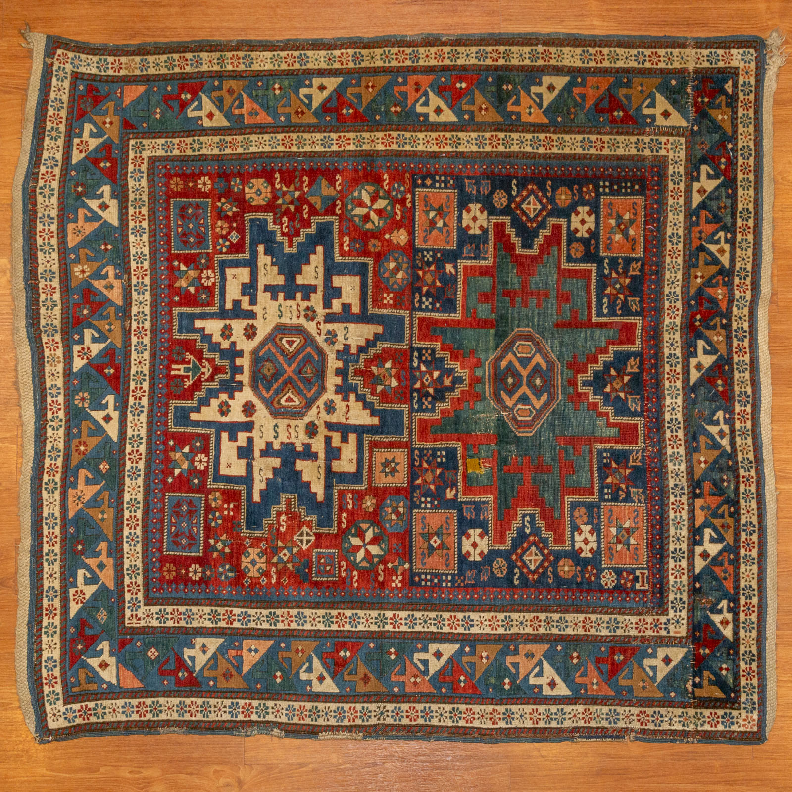 Appraisal: ANTIQUE SHIRVAN RUG CAUCASUS X First quarter- th century hand-knotted