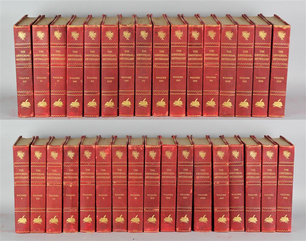 Appraisal: GARNETT RICHARD THE UNIVERSAL ANTHOLOGY London The Clarke Company vols