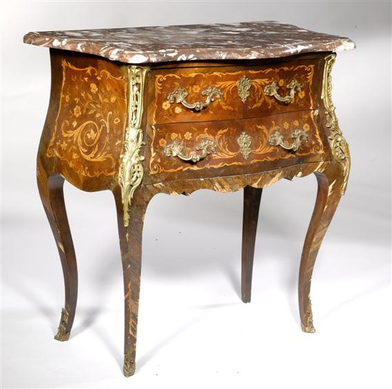 Appraisal: A SMALL CHEST OF DRAWERS late Napoleon III ca Inlaid