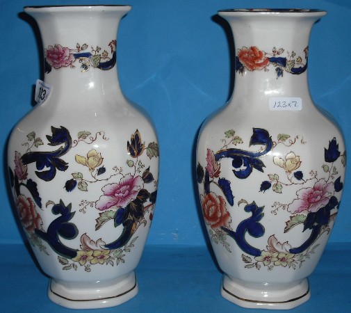 Appraisal: Masons Blue Mandalay Pair of Large Vases Height cm