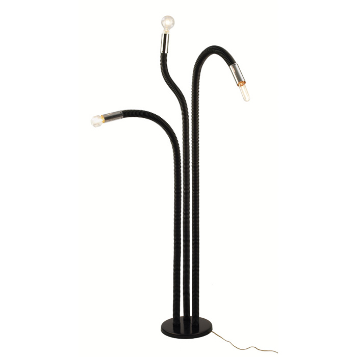 Appraisal: Modern floor lamp maker unknown s three ajustable black plastic