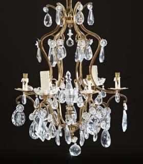 Appraisal: Louis XV Style Gilt Bronze Six Light Chandelier Louis XV