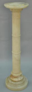 Appraisal: Alabaster Pedestal ht in dia of top in Alabaster Pedestal