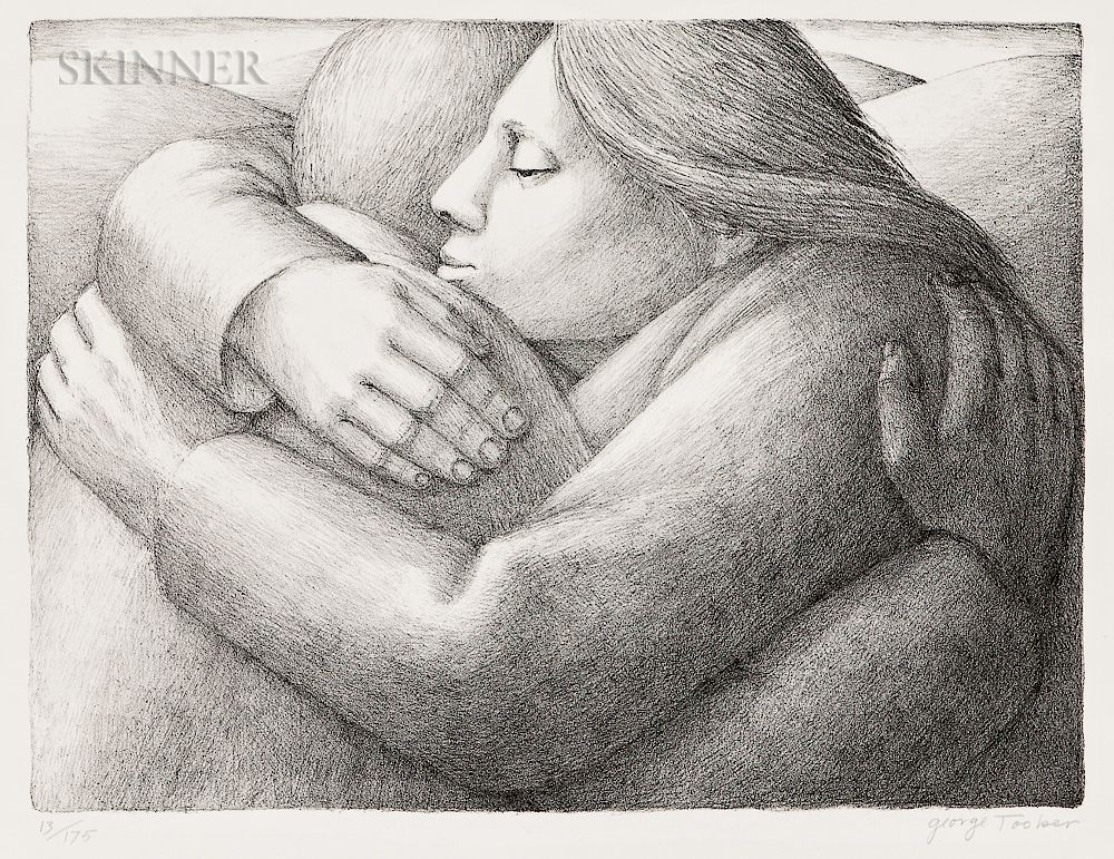 Appraisal: George Tooker American - Embrace II George Tooker American -