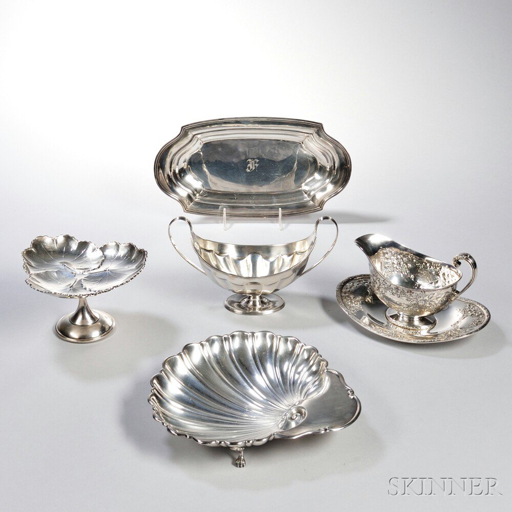 Appraisal: Five Pieces of American Sterling Silver Tableware a Reed Barton