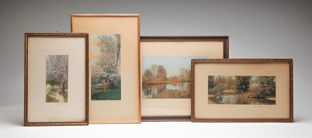 Appraisal: FOUR WALLACE NUTTING NATURE PRINTS American first quarter th century