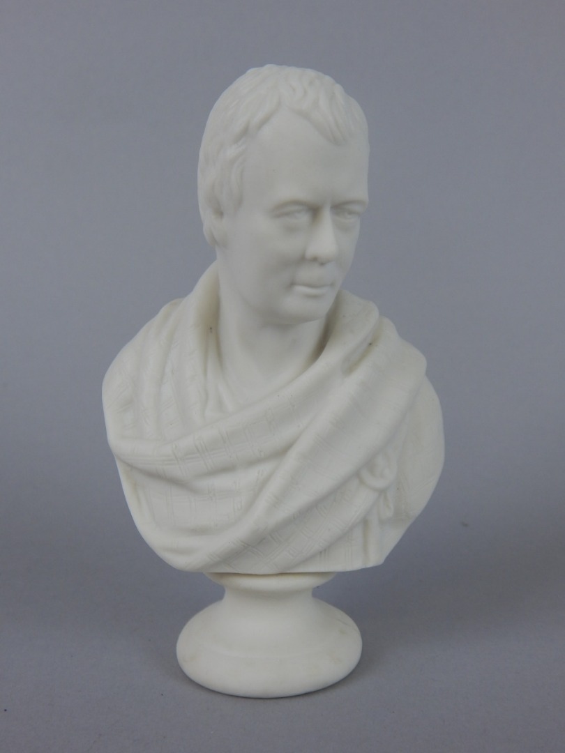 Appraisal: A Goss Parian bust of Sir Walter Scott printed mark