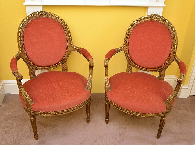 Appraisal: A SET OF FOUR FRENCH LOUIS XV GILTWOOD STYLE OPEN