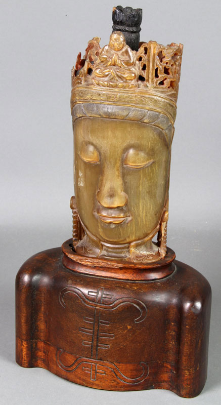 Appraisal: - Chinese th th C Guan Yin Head of Guan