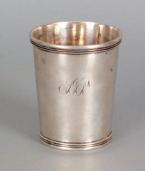 Appraisal: Cincinnati Ohio coin silver cup ca bearing the touch of