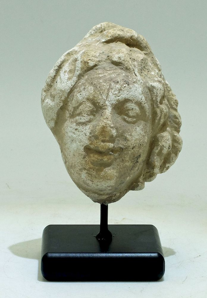 Appraisal: Gandharan Stucco Bust Indus Valley ca - AD A beautiful