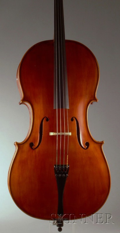 Appraisal: Modern Violoncello labeled GIORGIO CORSINI length of two-piece back in