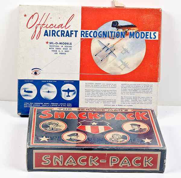 Appraisal: US WWII Homefront Aircraft Recognition and Snack Pack Lot Of