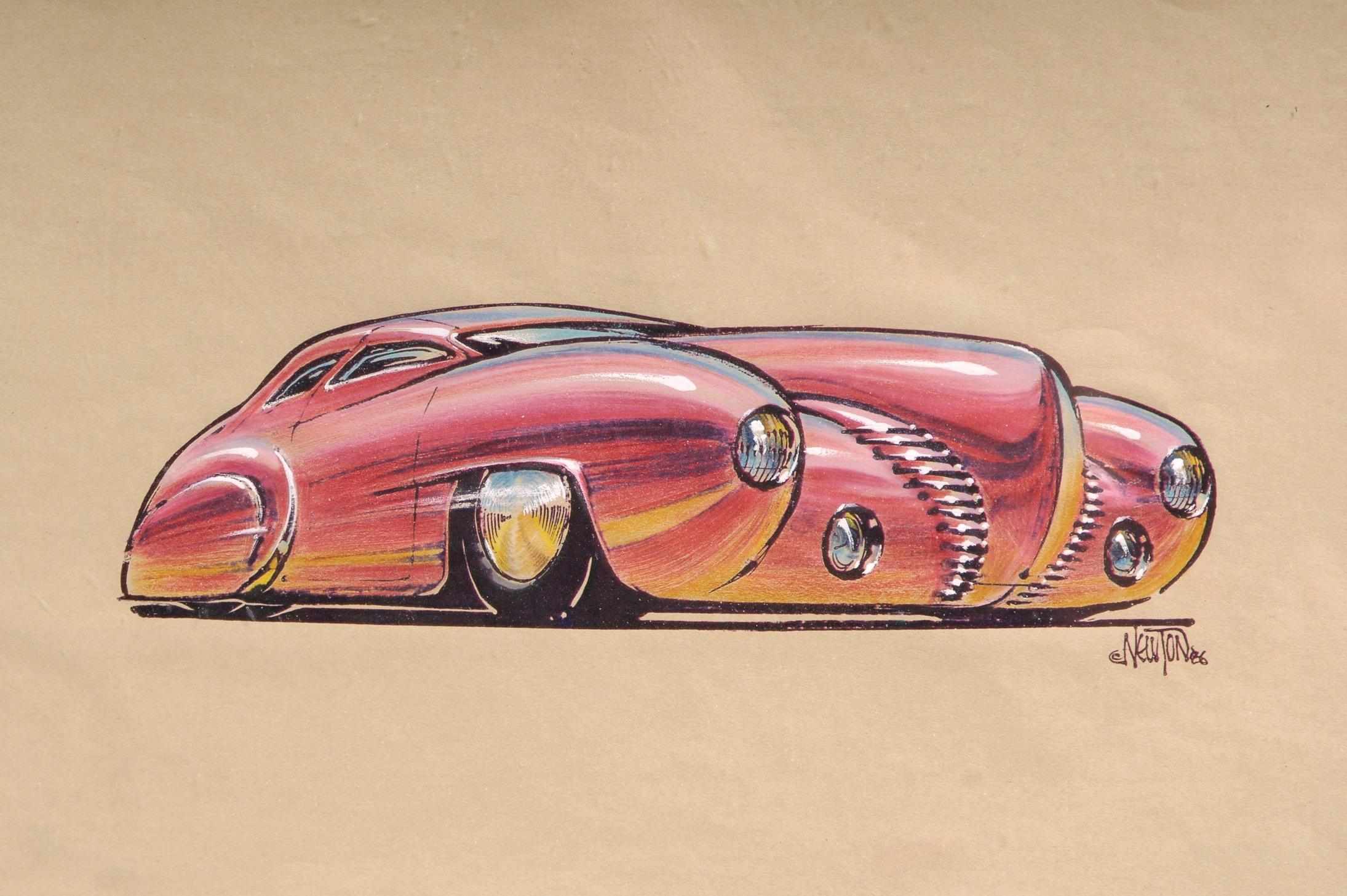 Appraisal: Ed Newton original artwork Ford an original concept drawing of