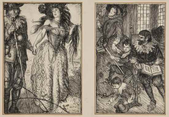 Appraisal: Sullivan Edmund Joseph A group of original illustrations for 'Pilgrim's