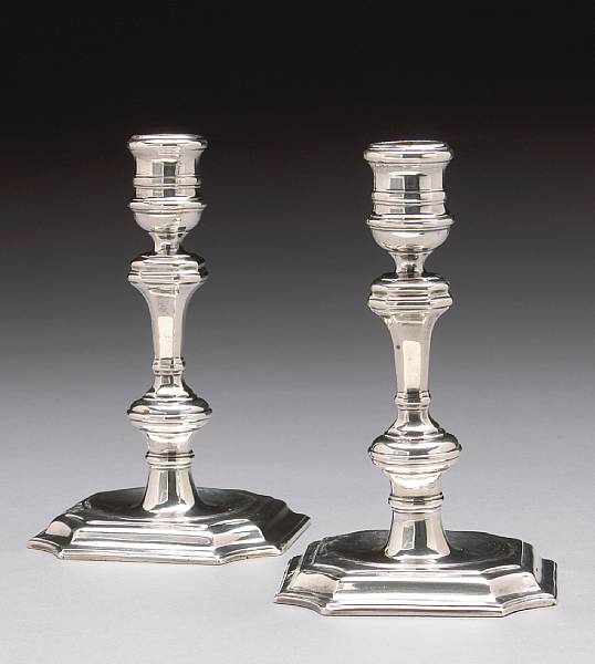 Appraisal: A pair of sterling candlesticksTiffany amp Co New York NY