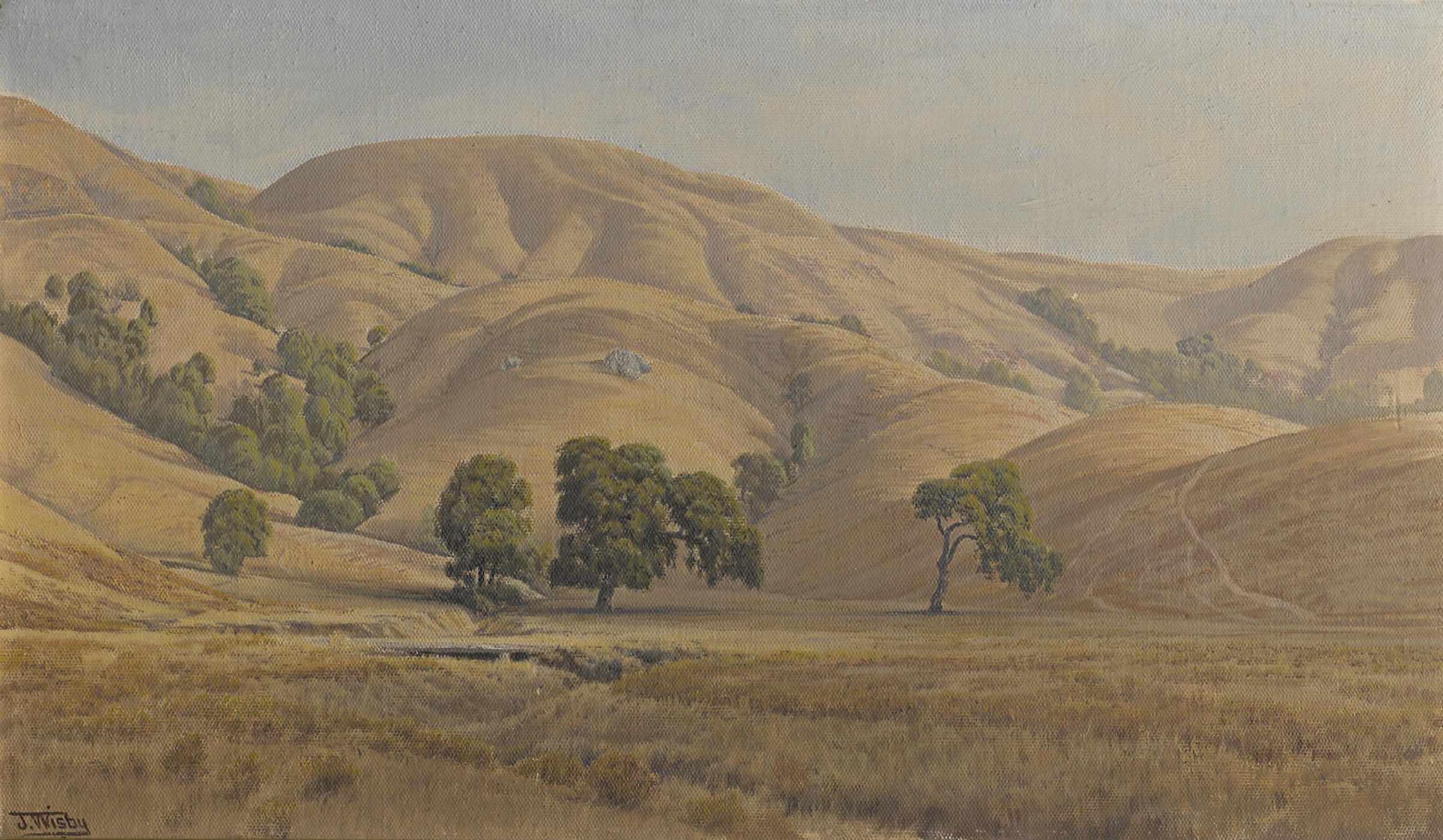 Appraisal: Jack Wisby American - Rolling California hills in summer signed