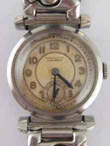 Appraisal: An Art Deco stainless steel wrist watch by Movado circa