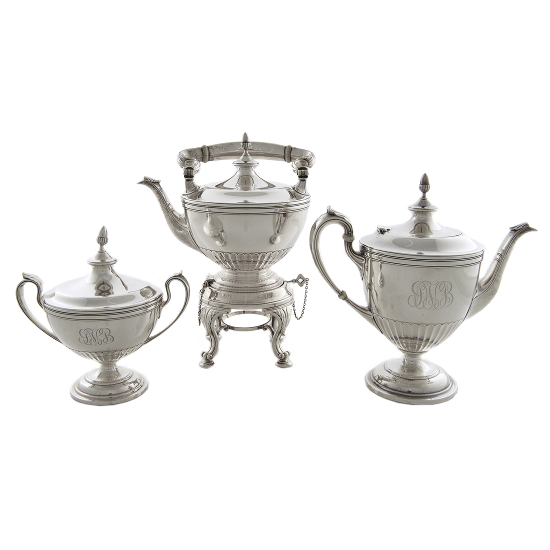 Appraisal: A pc Gorham sterling hot beverage set fashioned in the