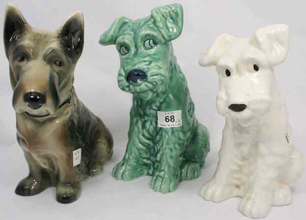 Appraisal: Sylvac Reproductions Large Comical Dog Similar in White and a