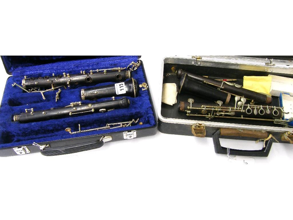 Appraisal: Italian blackwood oboe by and stamped Sold by T W