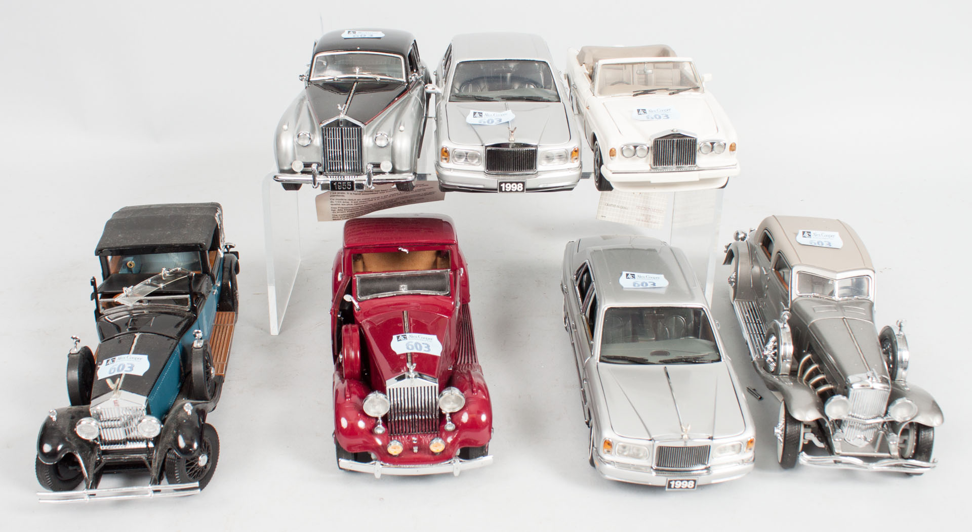 Appraisal: Seven Franklin Mint collector's cars including Rolls Royce