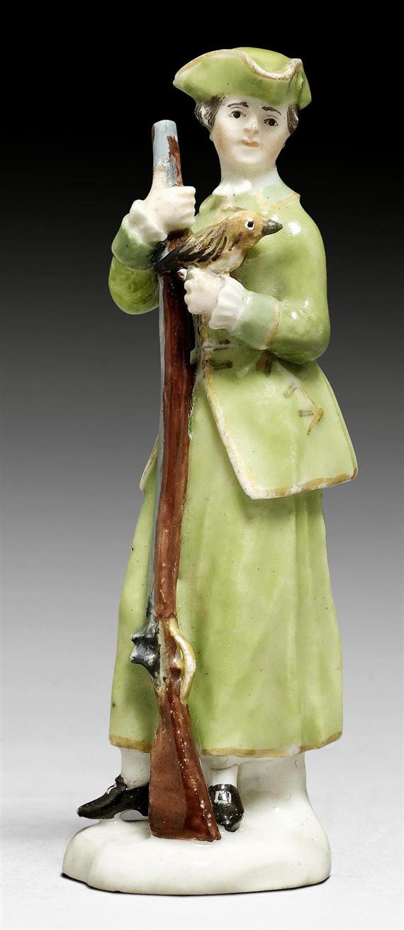 Appraisal: MINIATURE FIGURE OF A HUNTRESS AS AN ALLEGORY OF AUTUMN