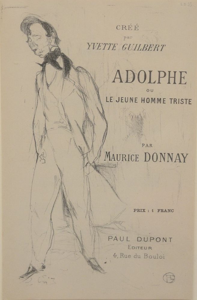 Appraisal: After Henri de Toulouse Lautrec advertising folded pamphlet by Paul