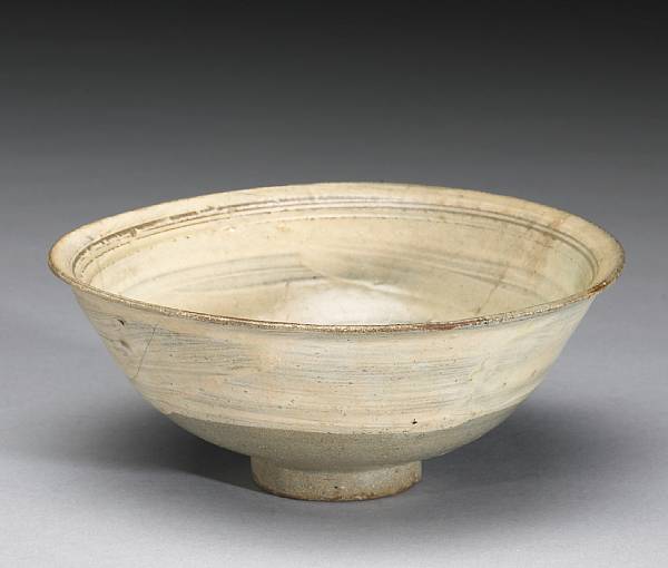 Appraisal: A punch'ong slip-decorated stoneware deep bowl Joseon Dynasty th Century