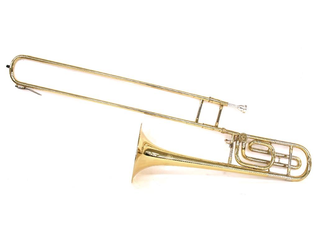 Appraisal: Olds brass trombone with single rotary valve case