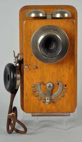 Appraisal: Seth Fuller -Station Intercom Circa Oak with nickel plated brass