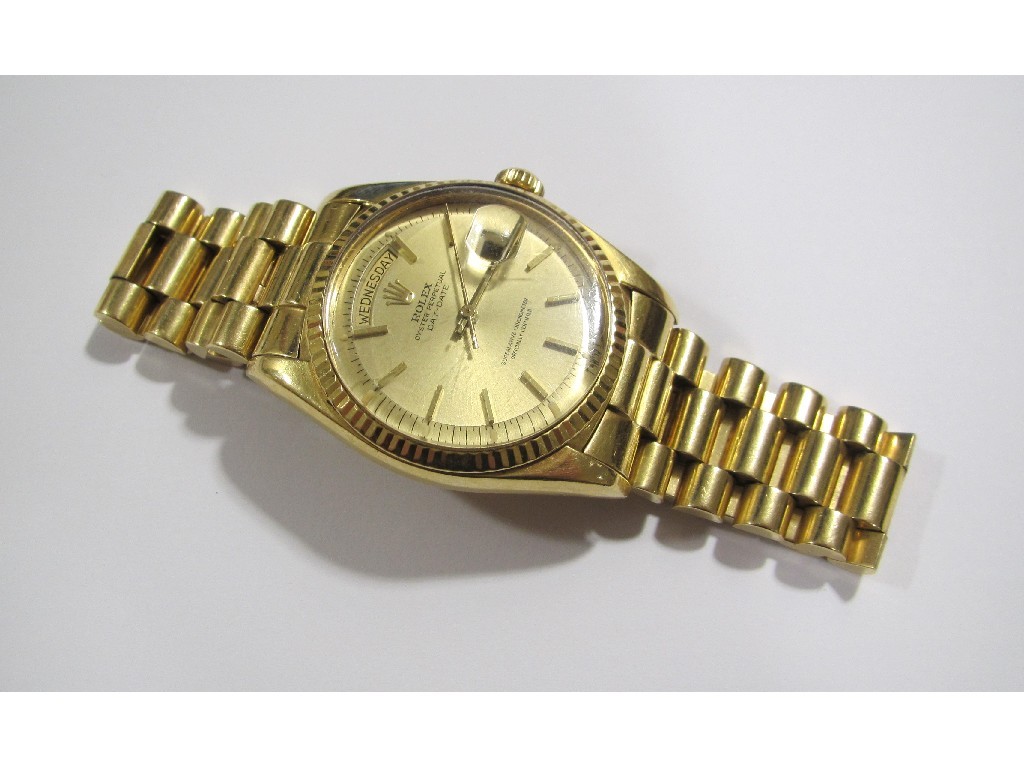 Appraisal: A Gents ct gold Rolex Oyster Perpetual Day-Date wrist watch