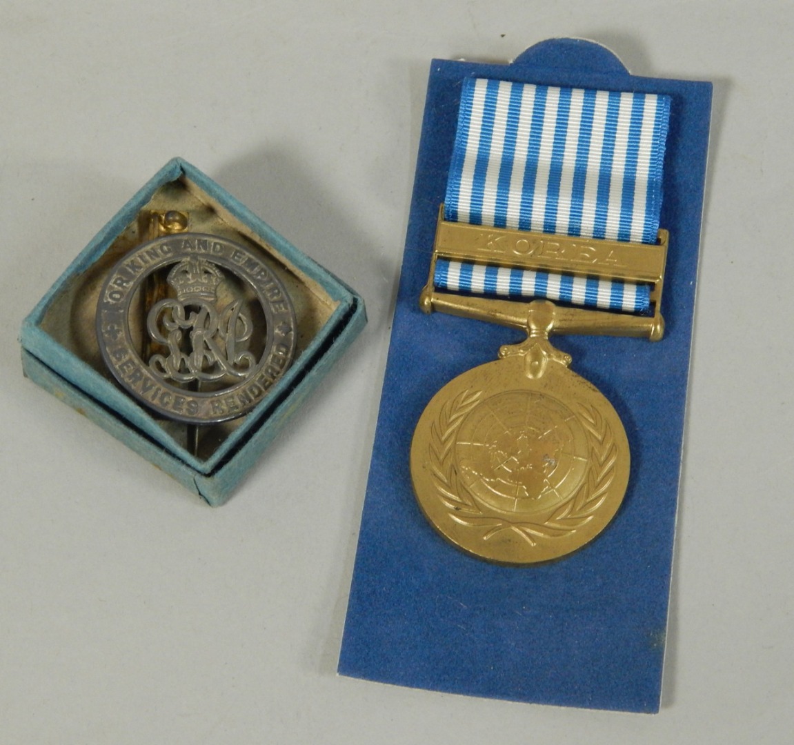 Appraisal: A United Nations medal with bar for Korea and a