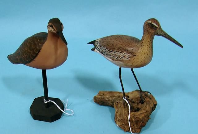 Appraisal: pcs - Shore birds - standing stick-up on wood bases