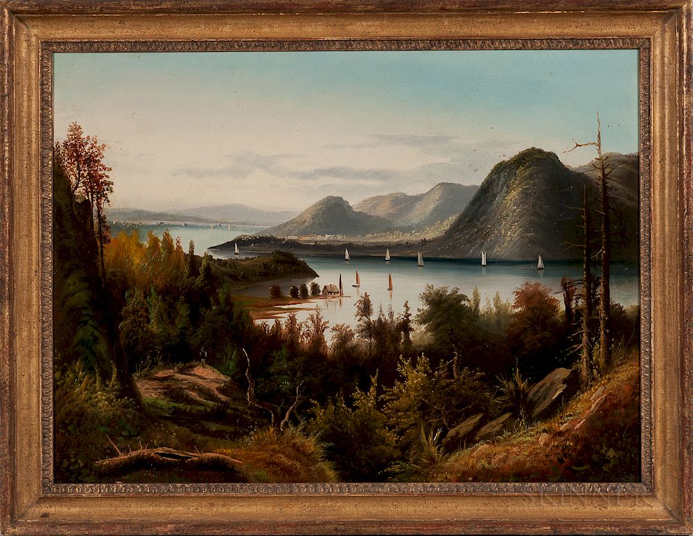 Appraisal: American School Mid- th Century View of West Point from