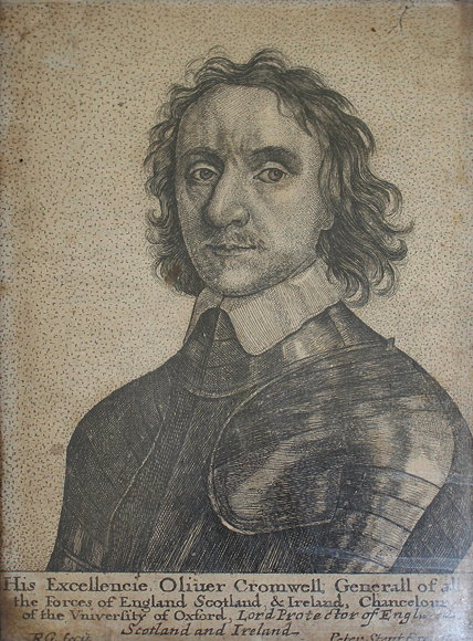 Appraisal: AFTER ROBERT WALKER ANTIQUE PRINT OF OLIVER CROMWELL by Richard