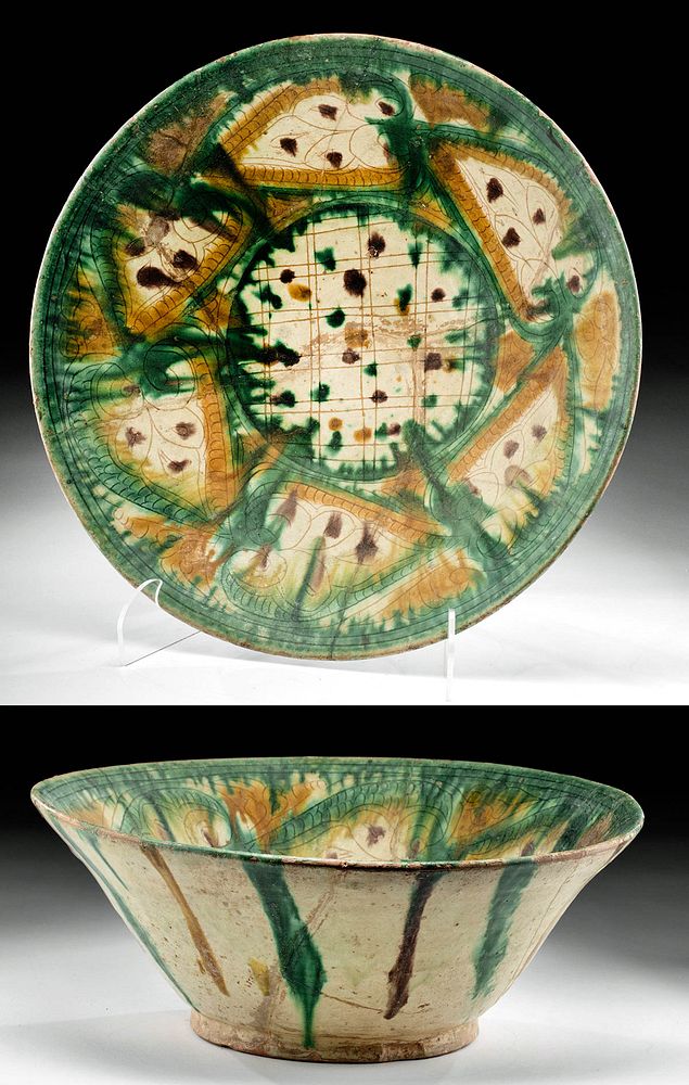 Appraisal: th C Nishapur Tang-Splashed Bowl ex-Christie's Ancient Near East North