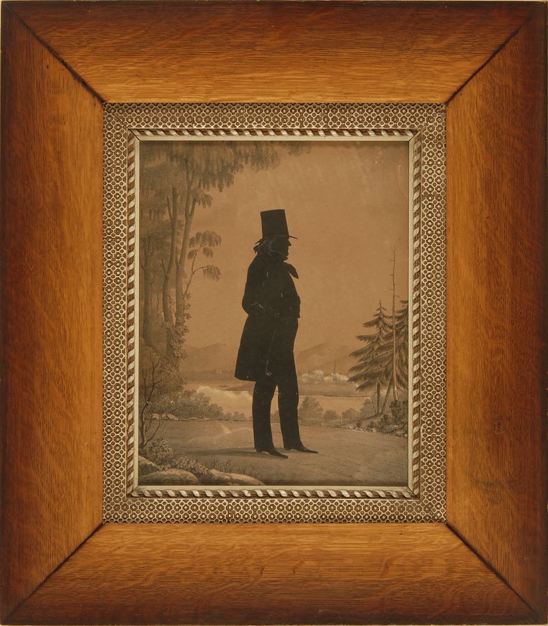 Appraisal: WILLIAM HENRY BROWNAmerican - Full-length silhouette of a man in