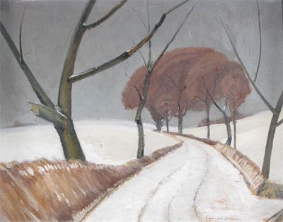 Appraisal: Robert Kirkland Jamieson - Winter landscape Signed Oil on board