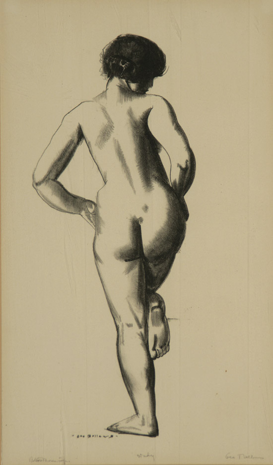 Appraisal: George Wesley Bellows American - Nude Study Girl Standing on