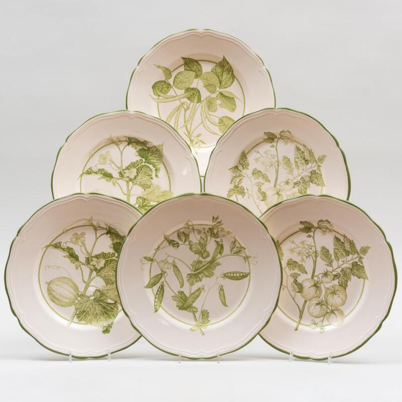 Appraisal: Set of Eleven Colfax and Fowler Faience Style Dinner Plates