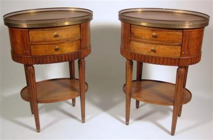 Appraisal: Pair of Louis XVI style fruitwood commodes th century