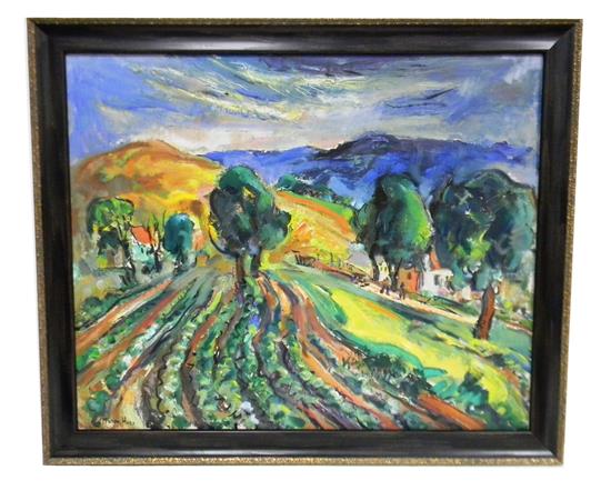 Appraisal: Marion Huse American - Garden Rows oil on canvas signed