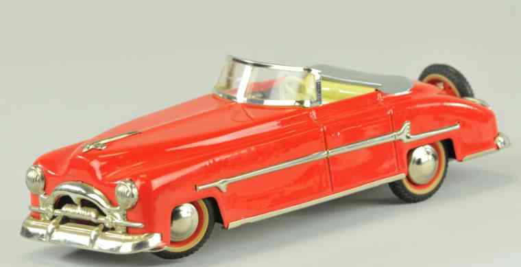 Appraisal: DISTLER CABRIOLET Painted tin clock work car with operating steering