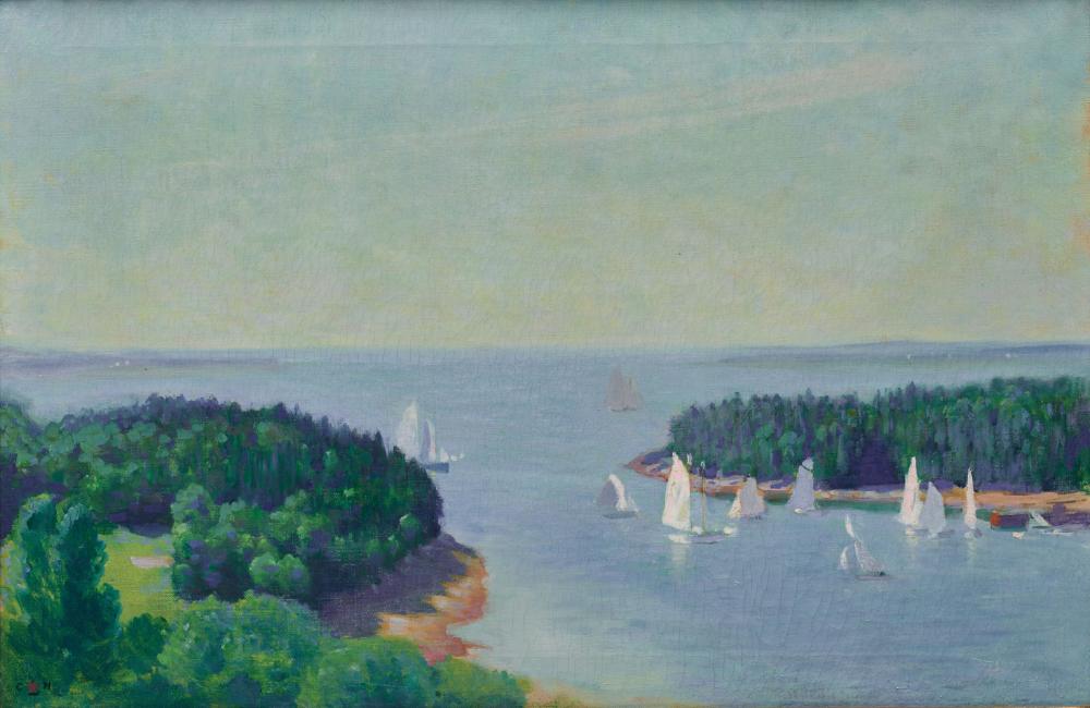 Appraisal: CHARLES SYDNEY HOPKINSON American - Looking East Northeast Harbor from