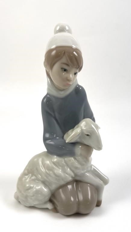 Appraisal: Retired Lladro gloss porcelain figurine of a young shepherd boy