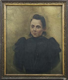 Appraisal: French School Portrait of a Woman in a Black Dre