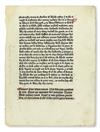 Appraisal: CAXTON WILLIAM Boethius Anicius Manlius Torquatus Severinus Leaf from the