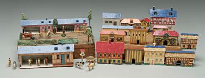 Appraisal: Toy German village and farm one and two story structures