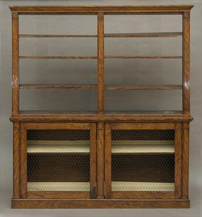 Appraisal: Late Regency Mahogany Bookcase ft in x ft in x